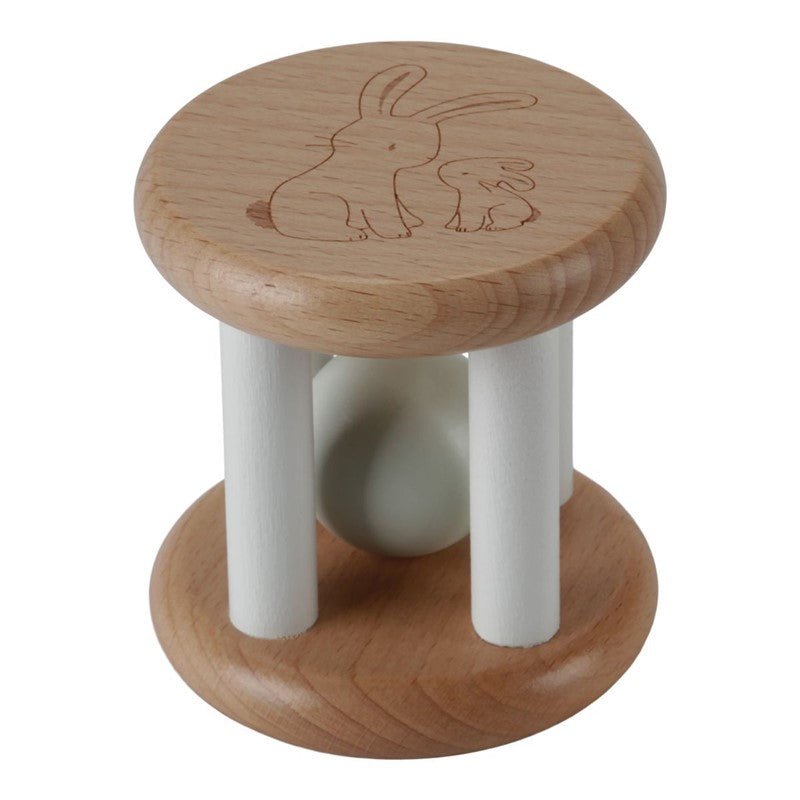 JUGUETE DE MADERA LITTLE DUTCH ·SONAJERO ROLLER BABY BUNNY· - Happy Moments Baby