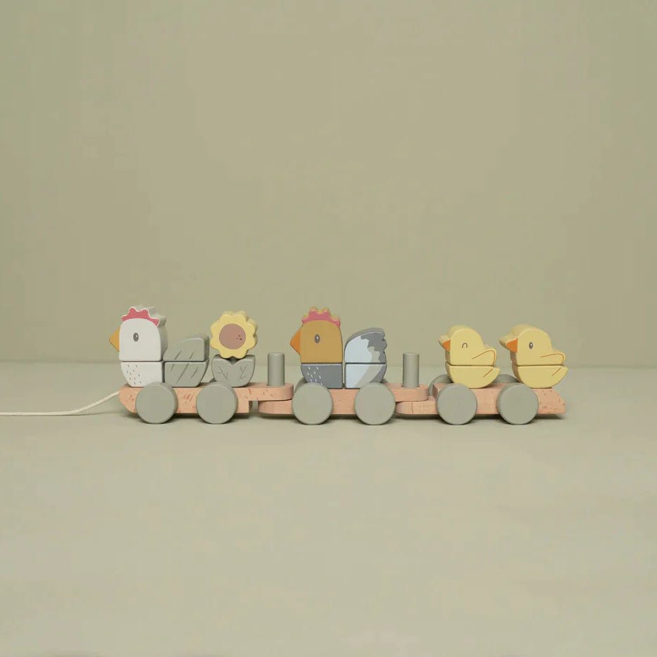 JUGUETE DE MADERA LITTLE DUTCH ·TREN APILABLE LITTLE FARM· - Happy Moments Baby