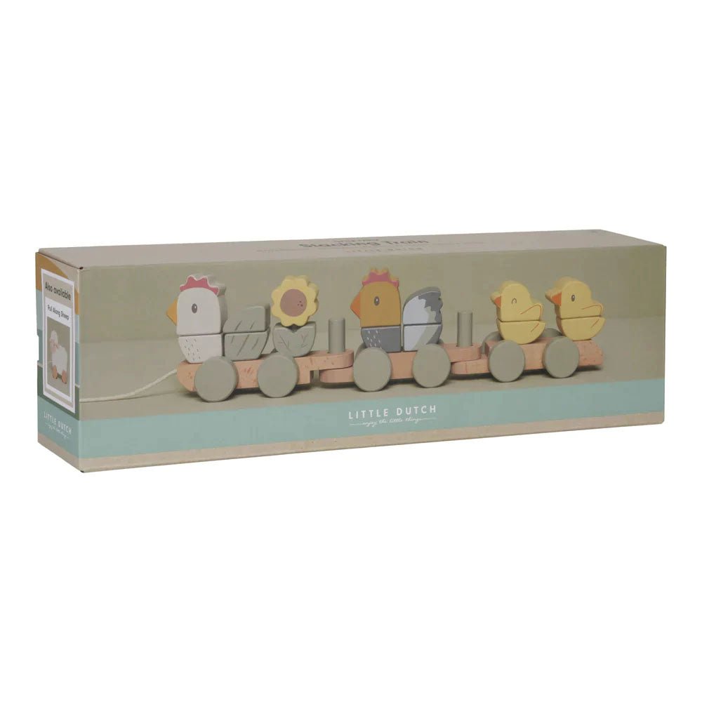 JUGUETE DE MADERA LITTLE DUTCH ·TREN APILABLE LITTLE FARM· - Happy Moments Baby