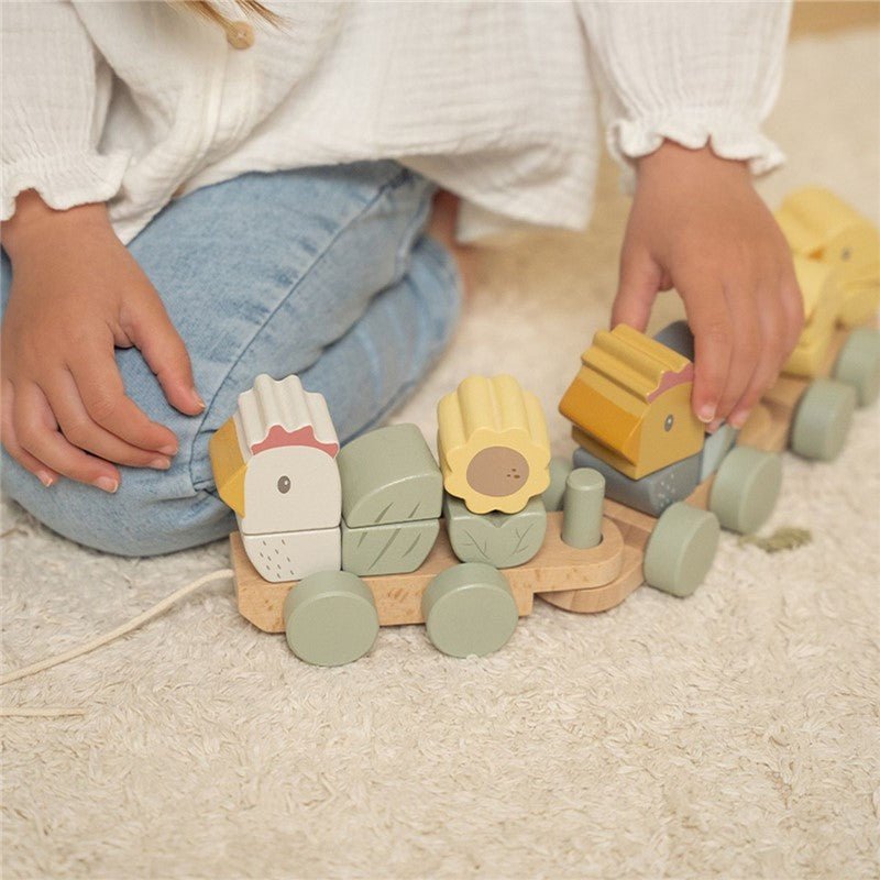 JUGUETE DE MADERA LITTLE DUTCH ·TREN APILABLE LITTLE FARM· - Happy Moments Baby
