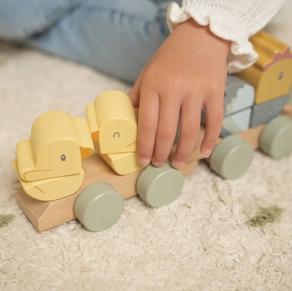 JUGUETE DE MADERA LITTLE DUTCH ·TREN APILABLE LITTLE FARM· - Happy Moments Baby