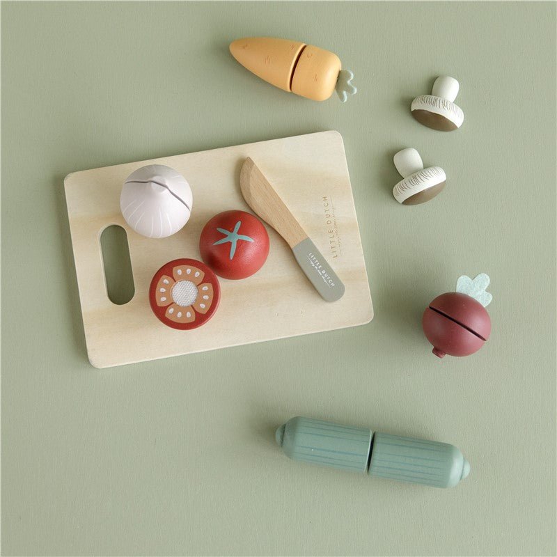 JUGUETE DE MADERA LITTLE DUTCH ·VERDURAS PARA CORTAR· - Happy Moments Baby
