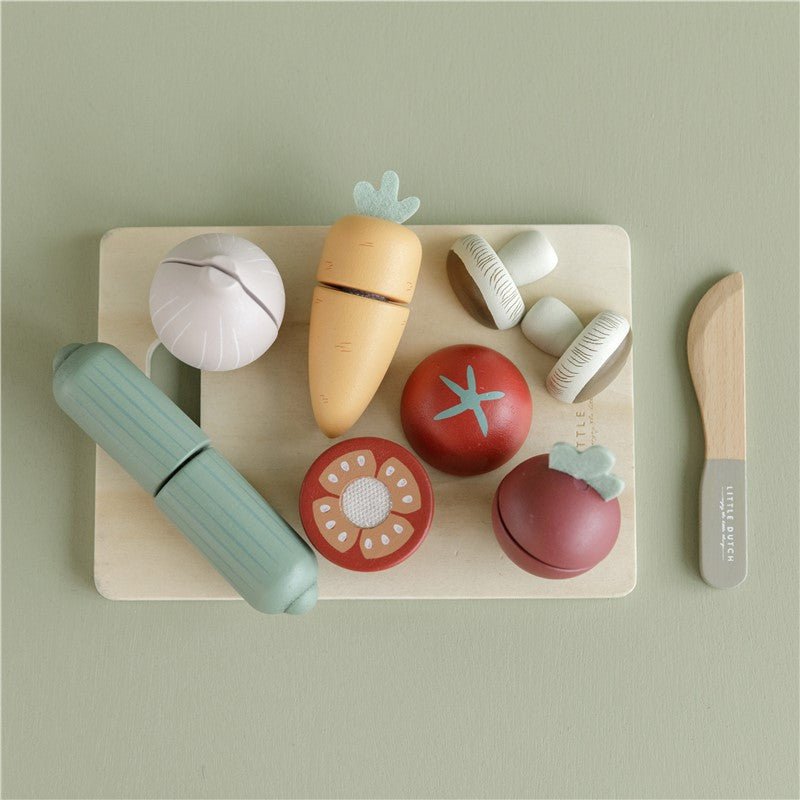 JUGUETE DE MADERA LITTLE DUTCH ·VERDURAS PARA CORTAR· - Happy Moments Baby