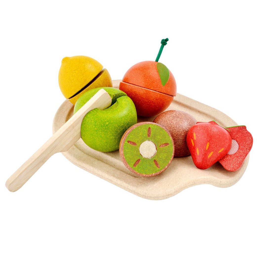 JUGUETE DE MADERA PLAN TOYS ·SURTIDO DE FRUTAS· – Happy Moments Baby