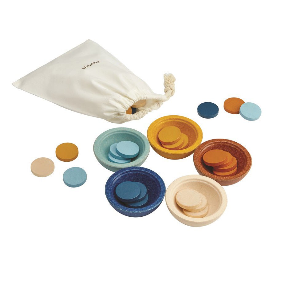 JUGUETE DE MADERA PLAN TOYS ·TAZAS ORDENA Y CUENTA ORCHARD· - Happy Moments Baby