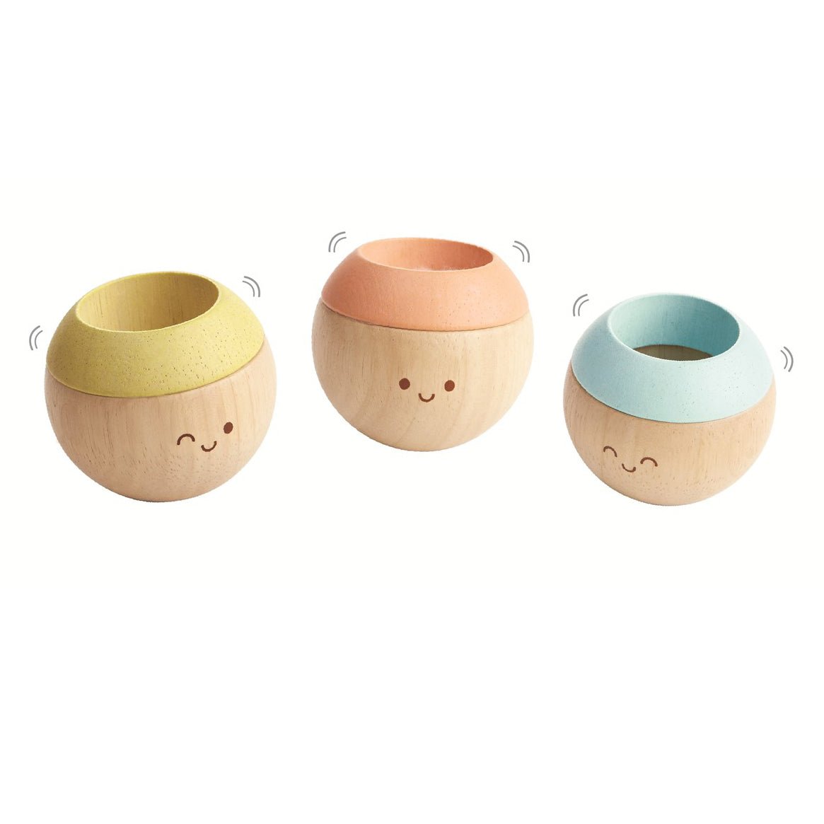 JUGUETE DE MADERA PLAN TOYS ·TENTETIESOS SENSORIALES PASTEL· - Happy Moments Baby