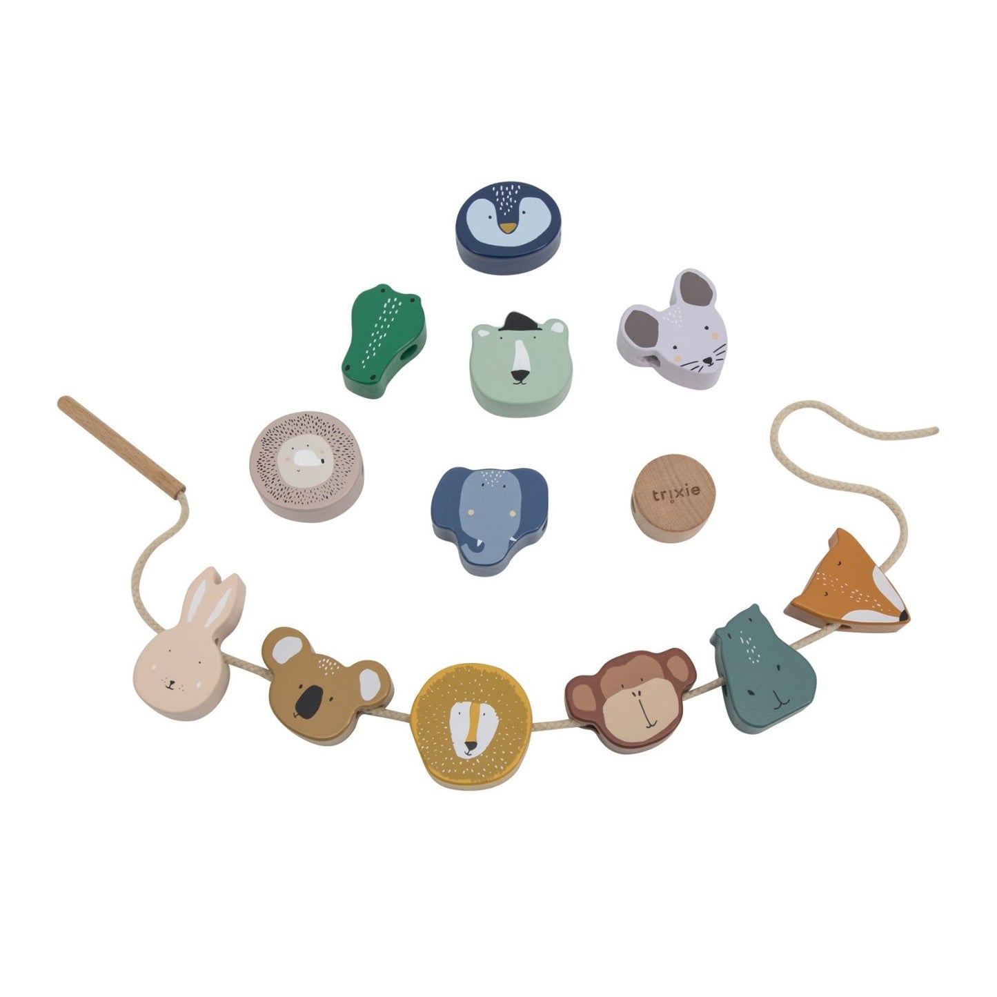 JUGUETE DE MADERA TRIXIE ·PERLAS ANIMALES· - Happy Moments Baby