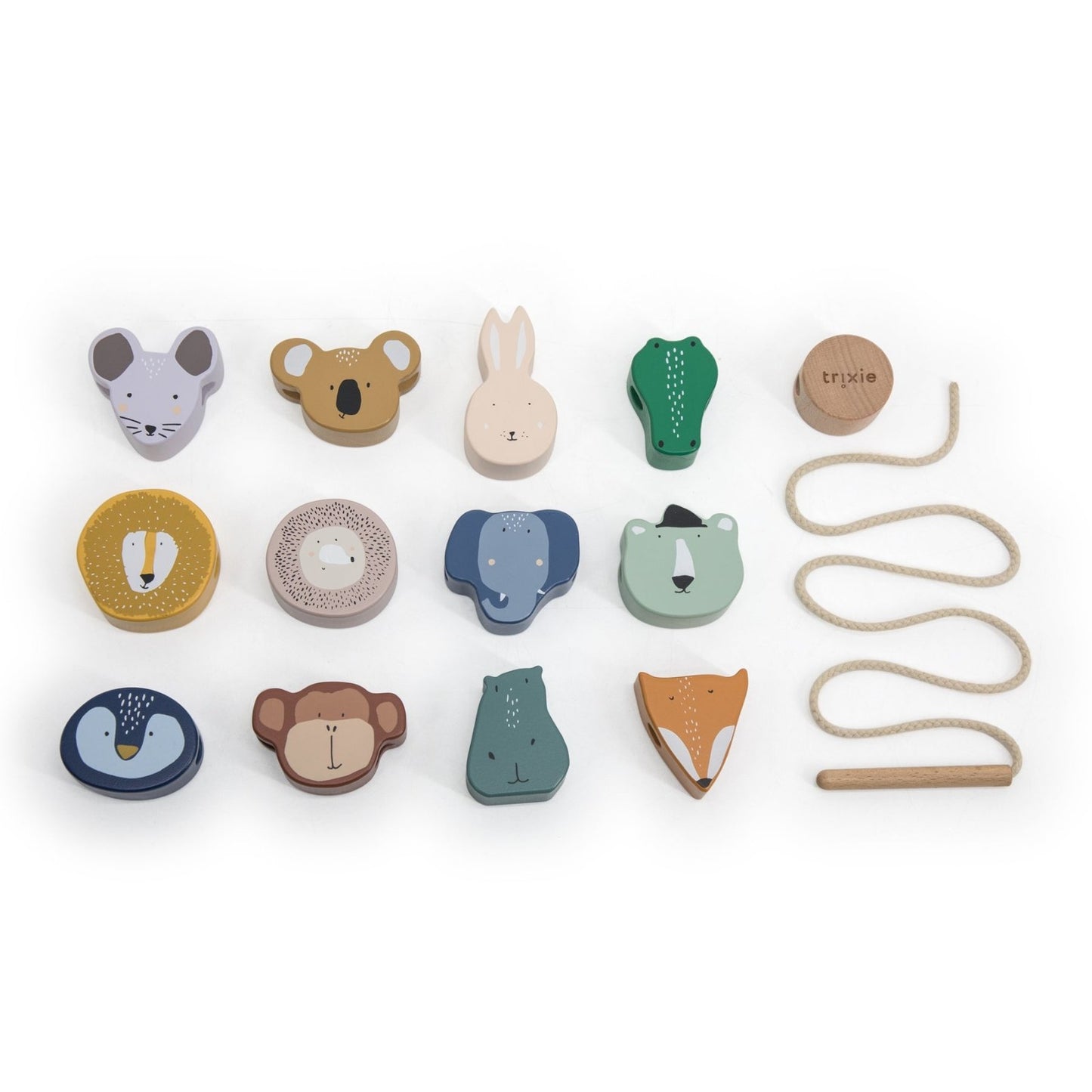 JUGUETE DE MADERA TRIXIE ·PERLAS ANIMALES· - Happy Moments Baby