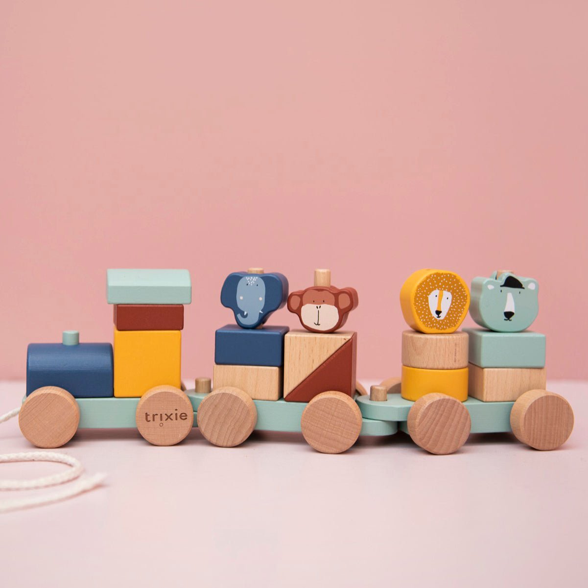 JUGUETE DE MADERA TRIXIE ·TREN DE ANIMALES· - Happy Moments Baby