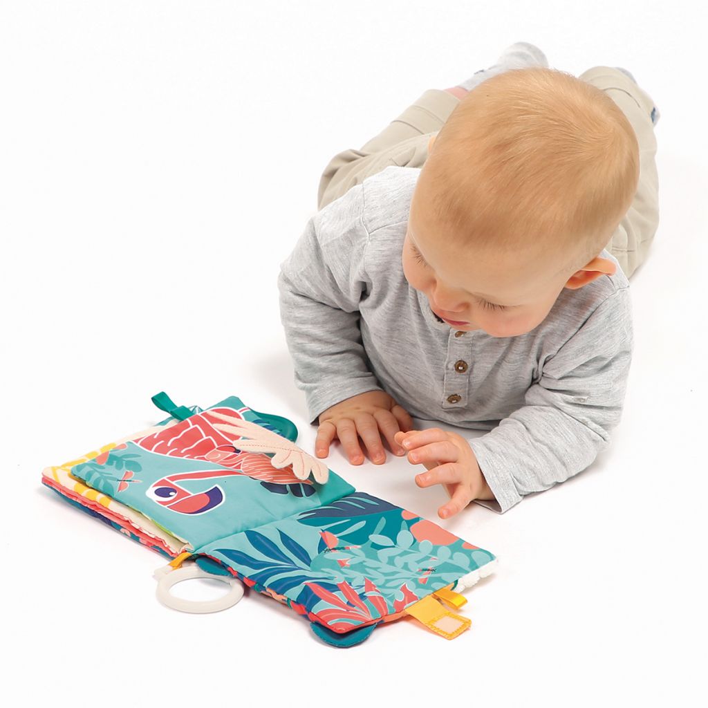 JUGUETE DE TELA ·LIBRO BLANDO ACTIVIDADES JUNGLA· - Happy Moments Baby
