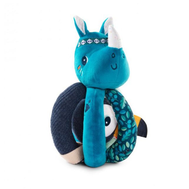 JUGUETE DE TELA LILLIPUTIENS ·SONAJERO CON ASAS MARIUS EL RINOCERONTE· - Happy Moments Baby