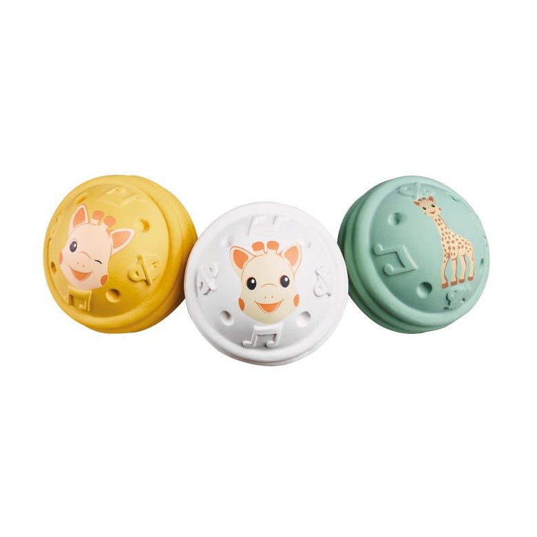 JUGUETE SENSORIAL MUSICAL ·3 BOLITAS SOPHIE LA GIRAFE· - Happy Moments Baby