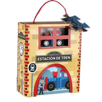 LIBRO INFANTIL - ESTACIÓN DE TREN, MI PEQUEÑO PUEBLO - Happy Moments Baby