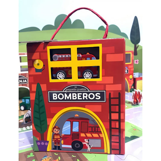 LIBRO INFANTIL - LOS BOMBEROS, MI PEQUEÑO PUEBLO - Happy Moments Baby