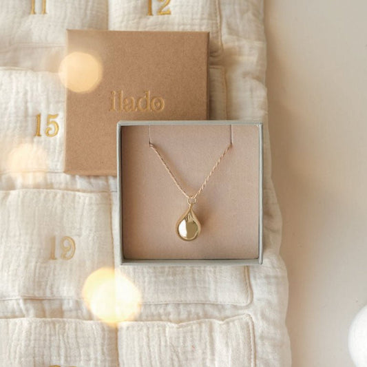 LLAMADOR DE ÁNGELES Y JOYA DE EMBARAZO & VÍNCULO ·DROP ORO· - Happy Moments Baby