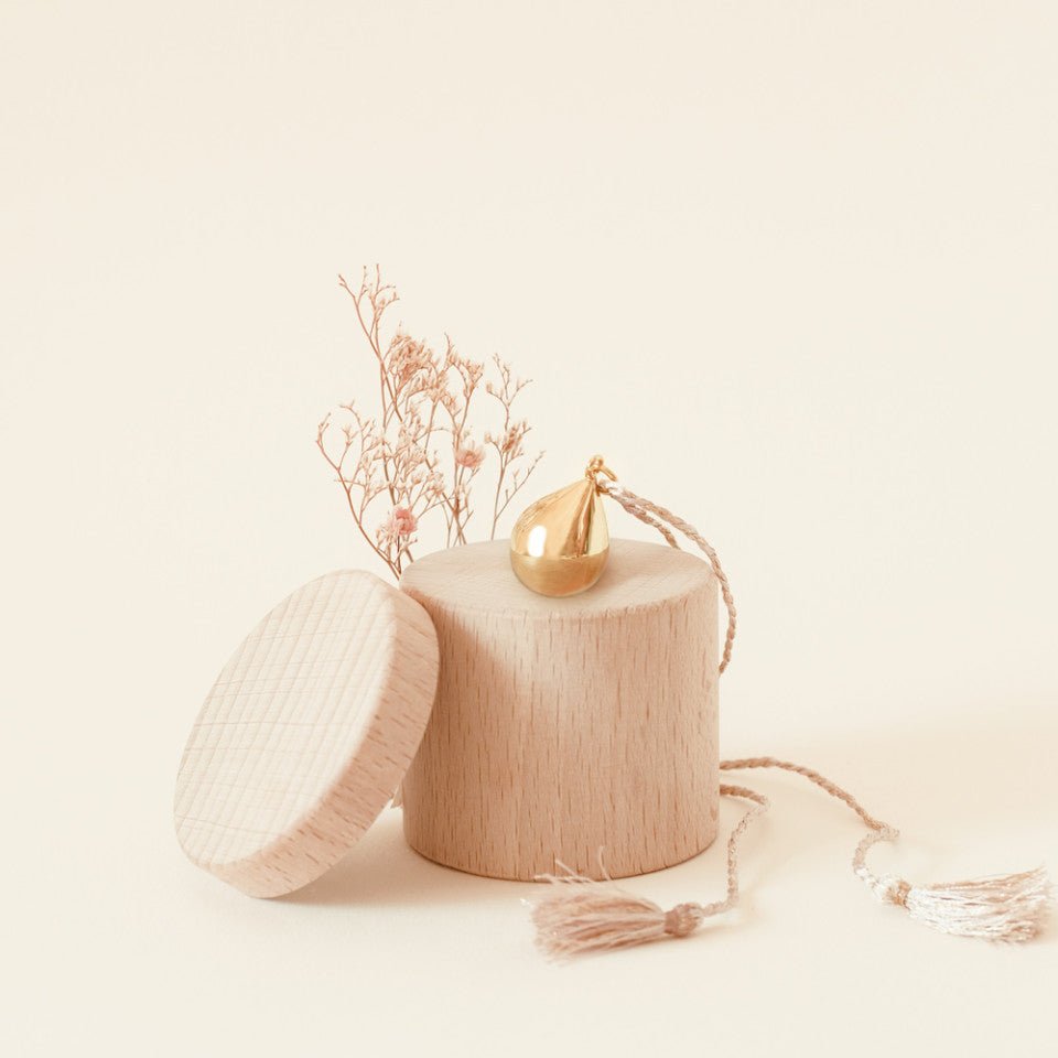 LLAMADOR DE ÁNGELES Y JOYA DE EMBARAZO & VÍNCULO ·DROP ORO· - Happy Moments Baby