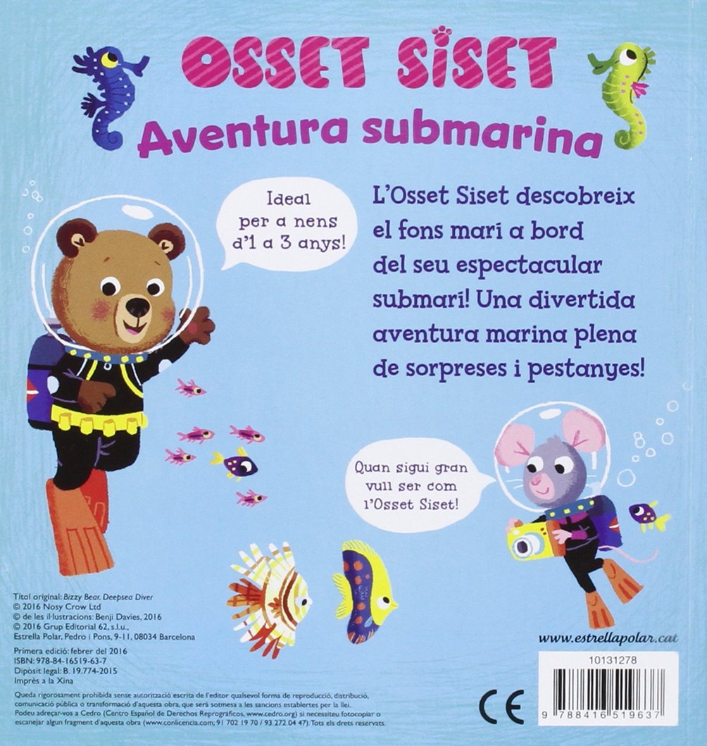 LLIBRE INFANTIL - OSSET SISET AVENTURA SUBMARINA - Happy Moments Baby