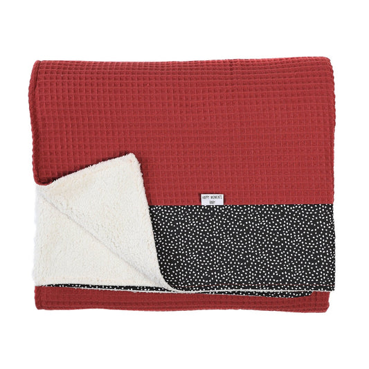 MANTA ARRULLO BEBÉ ·GRANATE· - Happy Moments Baby