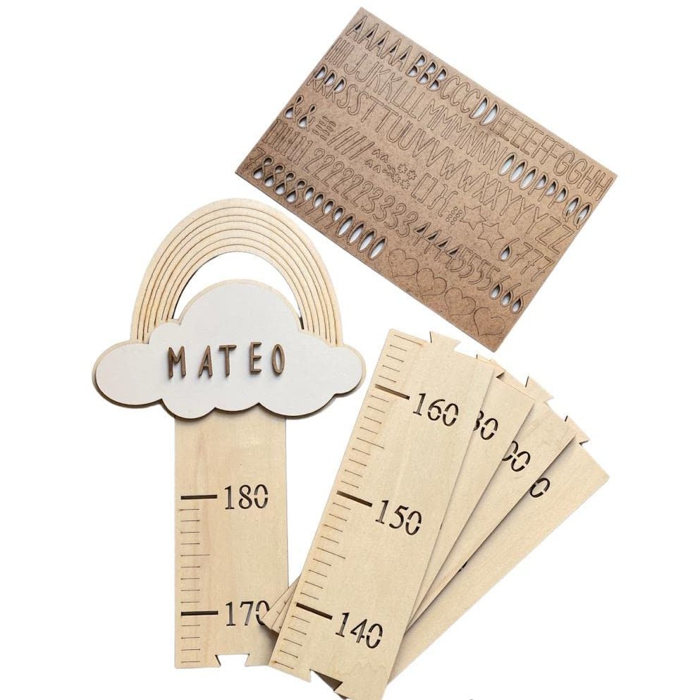 MEDIDOR INFANTIL PERSONALIZADO ·ARCOÍRIS· - Happy Moments Baby