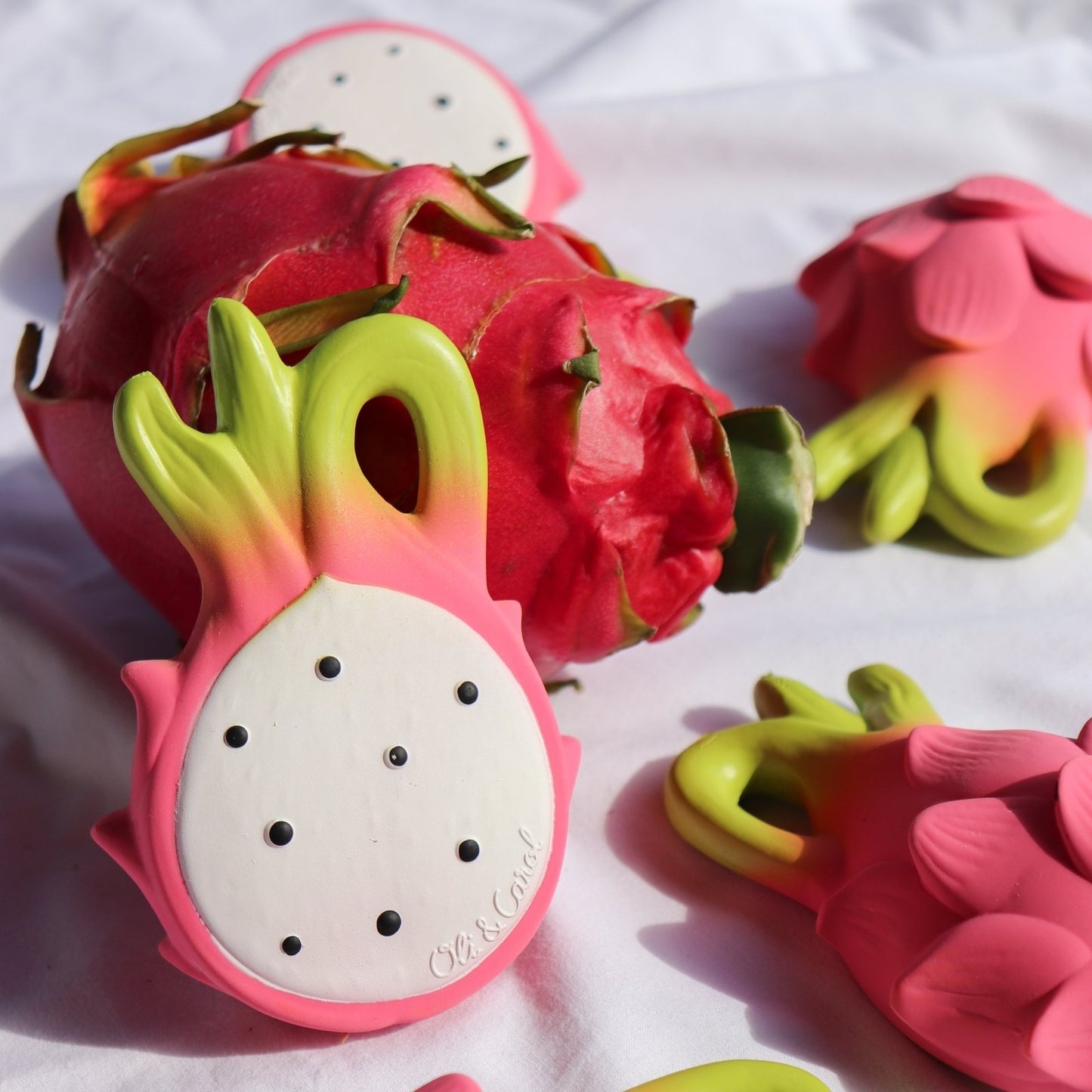 MORDEDOR 100% CAUCHO NATURAL OLI&CAROL ·FRUTA DRAGÓN· - Happy Moments Baby