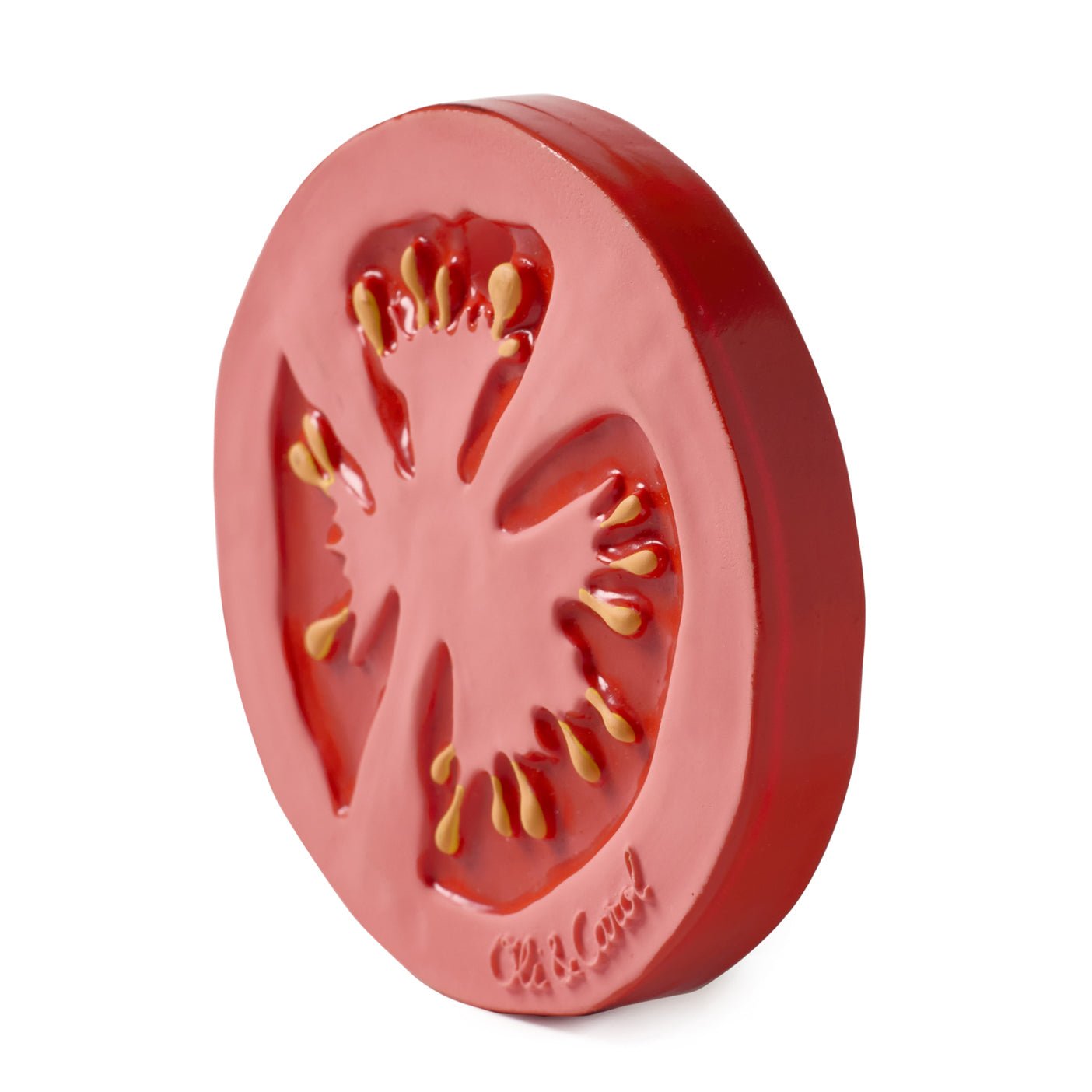 MORDEDOR 100% CAUCHO NATURAL OLI&CAROL ·TOMATE· - Happy Moments Baby