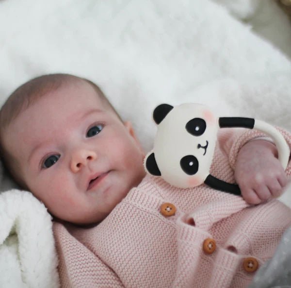 MORDEDOR FIGURA CAUCHO 100% NATURAL ·PANDA KORI· - Happy Moments Baby