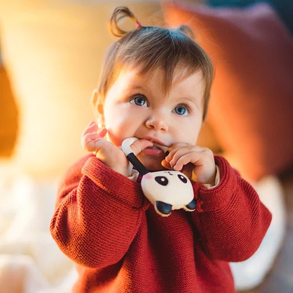 MORDEDOR FIGURA CAUCHO 100% NATURAL ·PANDA KORI· - Happy Moments Baby