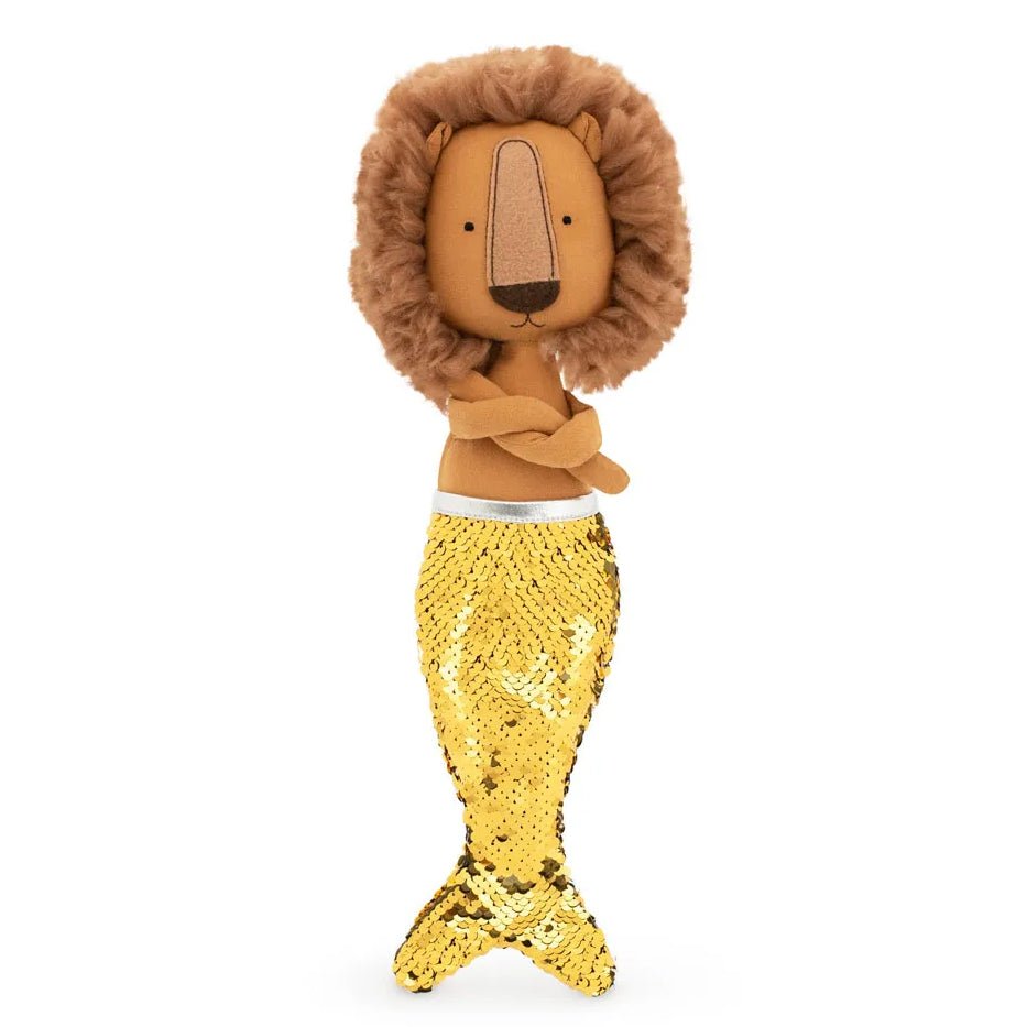 MUÑECO DE TELA ·SIMÓN EL LEÓN + COLA SIRENA· - Happy Moments Baby