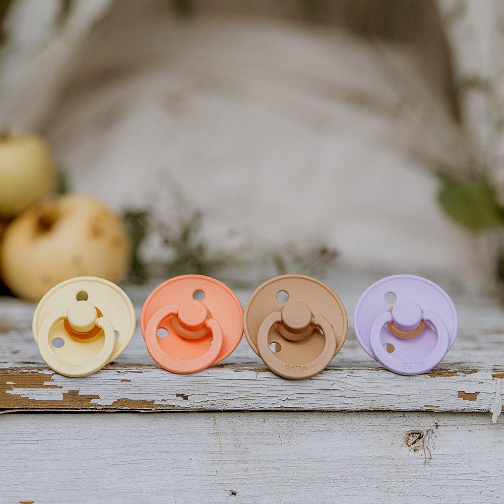 PACK 2 CHUPETES BIBS ·ROUND SUNSHINE/VIOLET SKY· - Happy Moments Baby