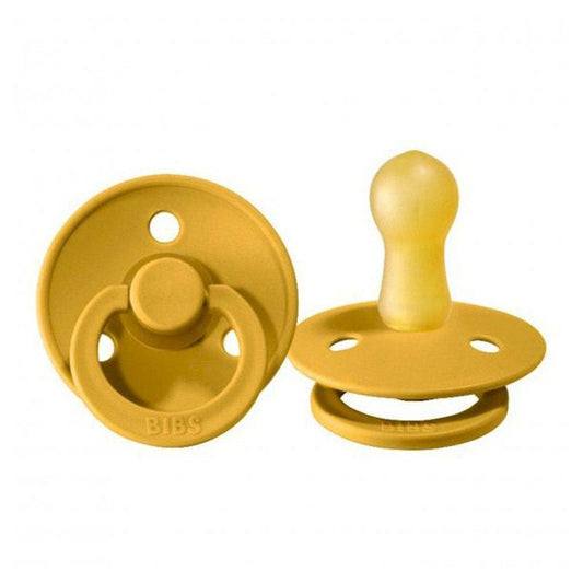 PACK 2 CHUPETES BIBS ·ROUND VANILLA/MUSTARD· - Happy Moments Baby