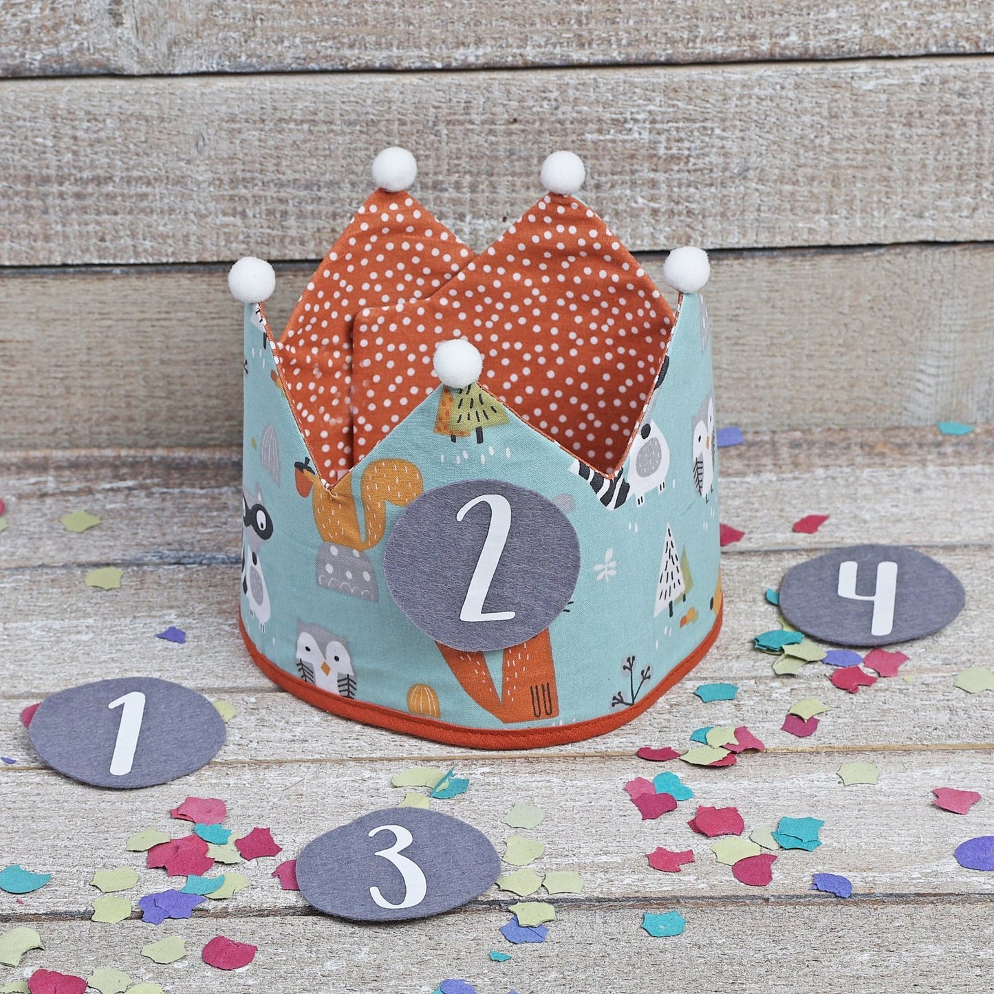 PACK CORONA + CAMISETA CUMPLEAÑOS ·BOSQUE· - Happy Moments Baby