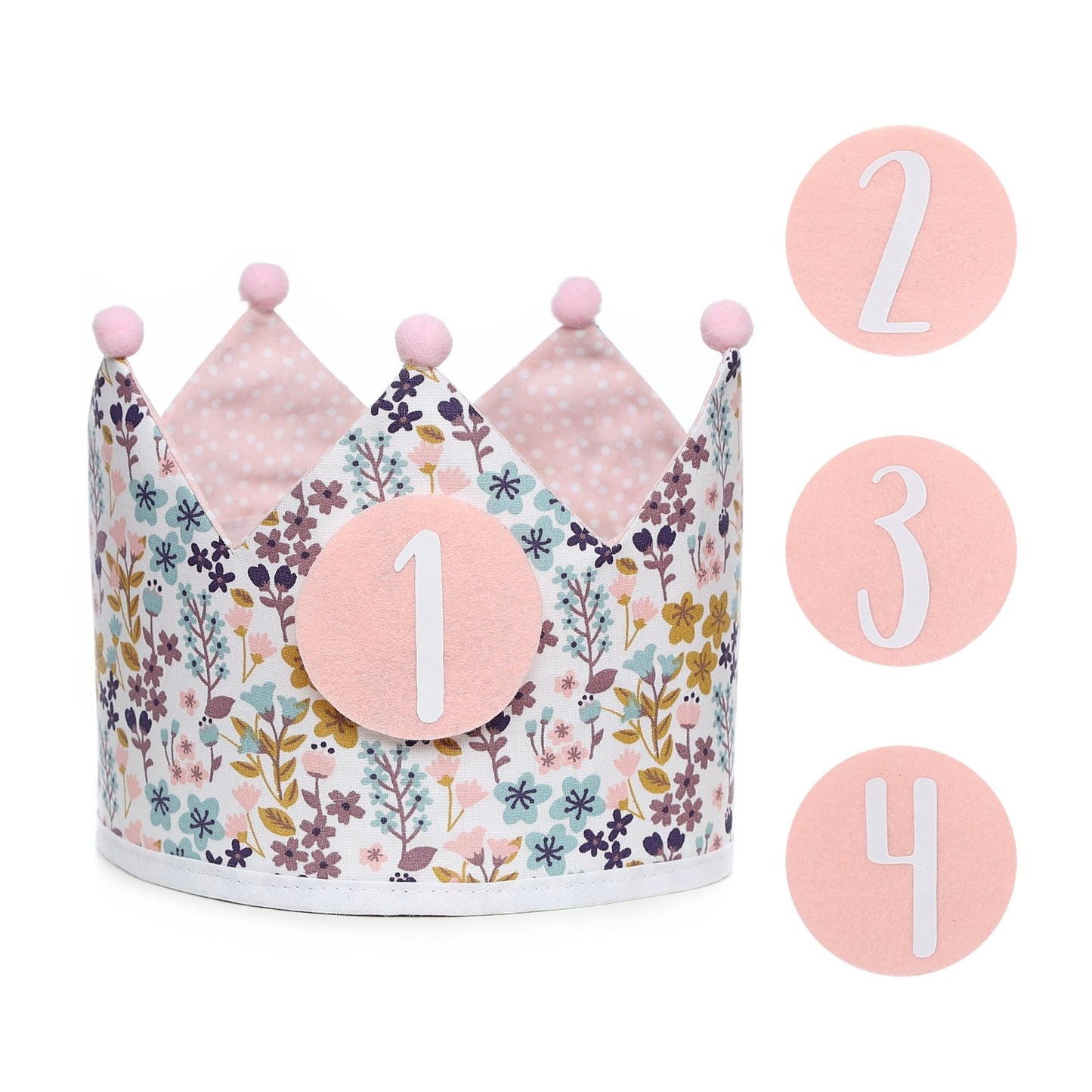 PACK CORONA + CAMISETA CUMPLEAÑOS ·FLORES· - Happy Moments Baby