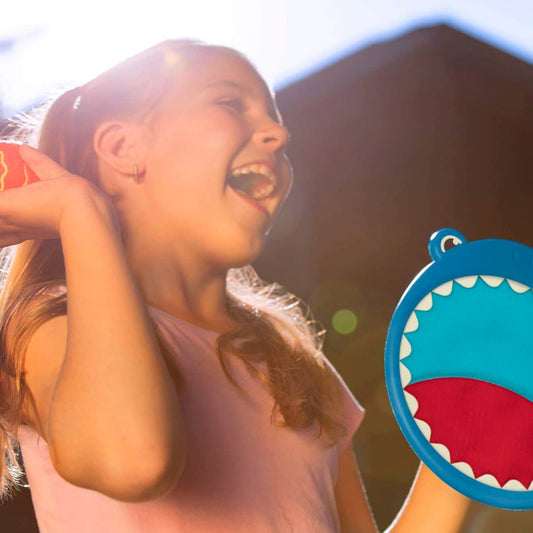 PALAS VELCRO ATRAPA PELOTA ·TIBURÓN· - Happy Moments Baby