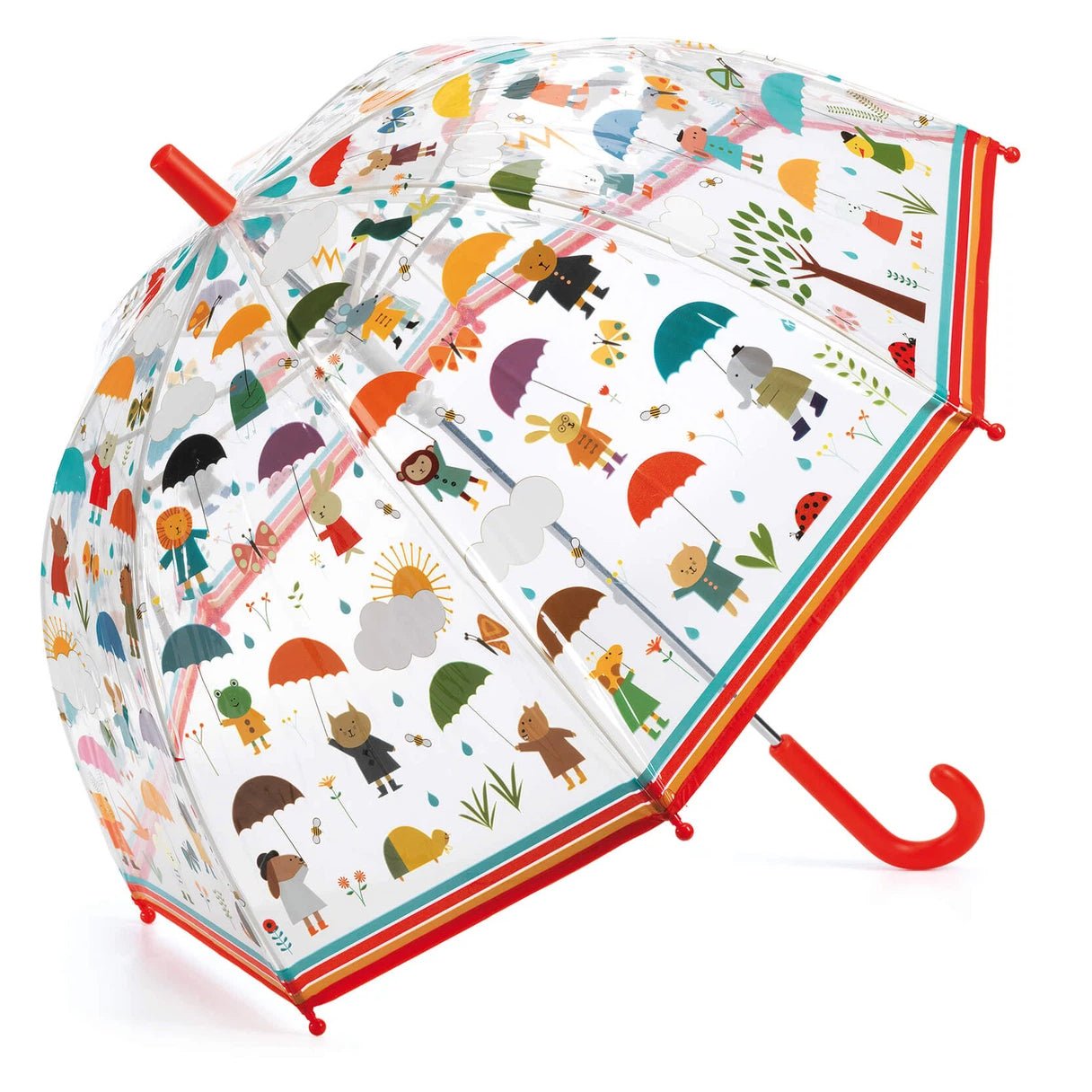 PARAGUAS INFANTIL DJECO TRANSPARENTE ·BAJO LA LLUVIA· - Happy Moments Baby