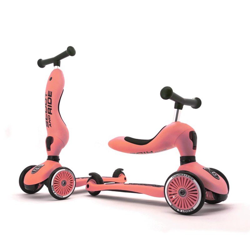 PATINETE EVOLUTIVO SCOOT AND RIDE 2 EN 1 ·HIGHWAYKICK ONE PEACH· - Happy Moments Baby