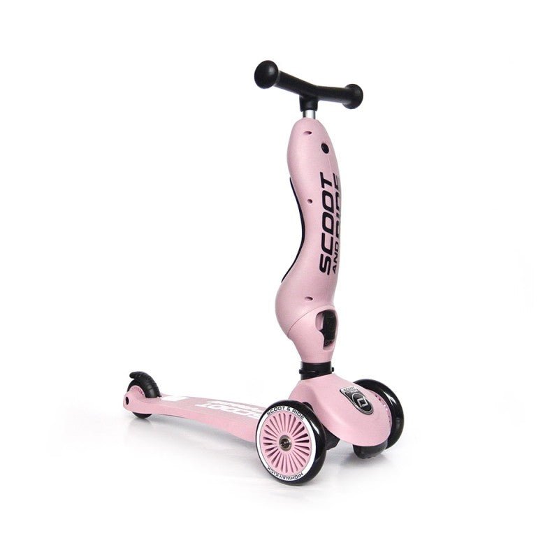 PATINETE EVOLUTIVO SCOOT AND RIDE 2 EN 1 ·HIGHWAYKICK ONE ROSE· - Happy Moments Baby