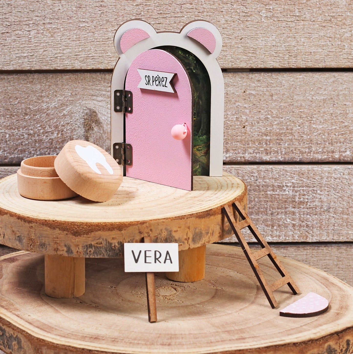 PUERTA RATONCITO PÉREZ · ROSA· - Happy Moments Baby