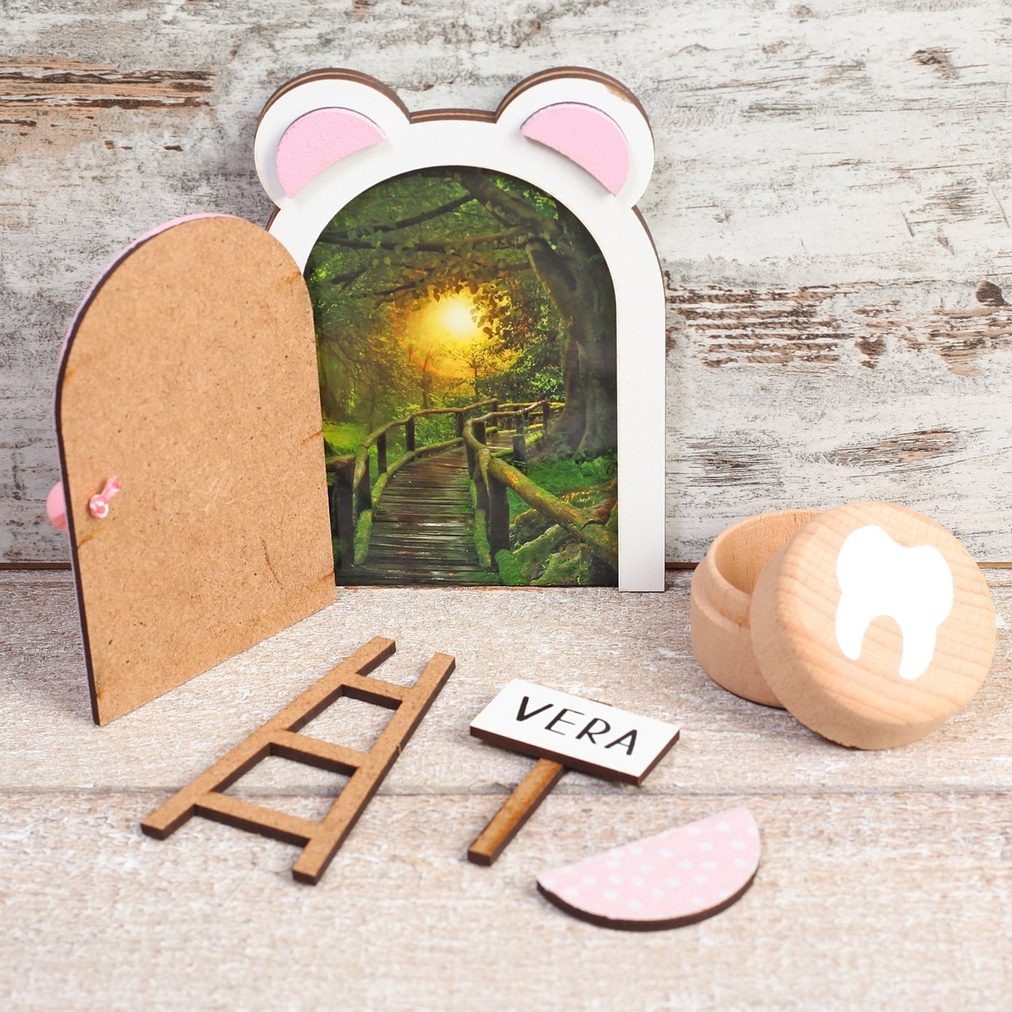 PUERTA RATONCITO PÉREZ · ROSA· - Happy Moments Baby
