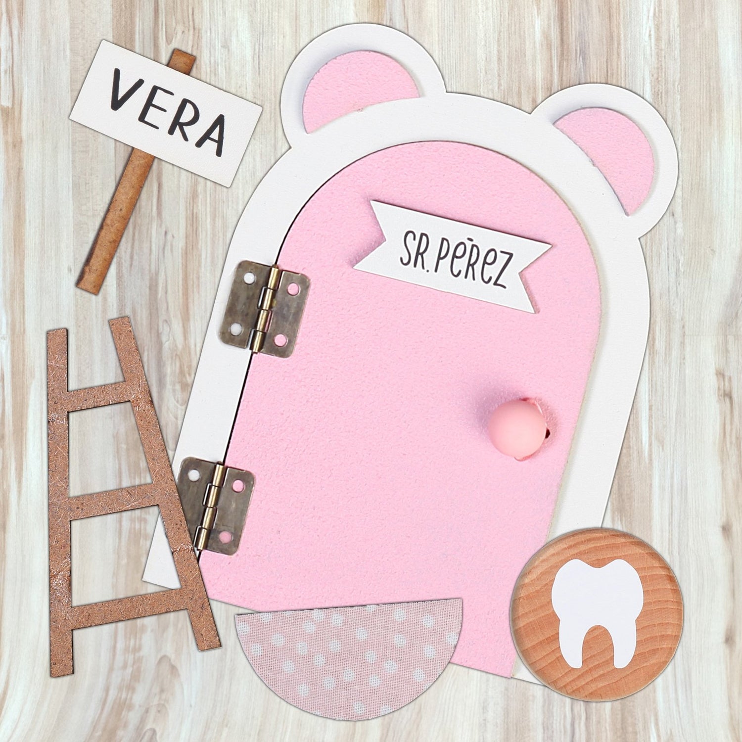 PUERTA RATONCITO PÉREZ · ROSA· - Happy Moments Baby