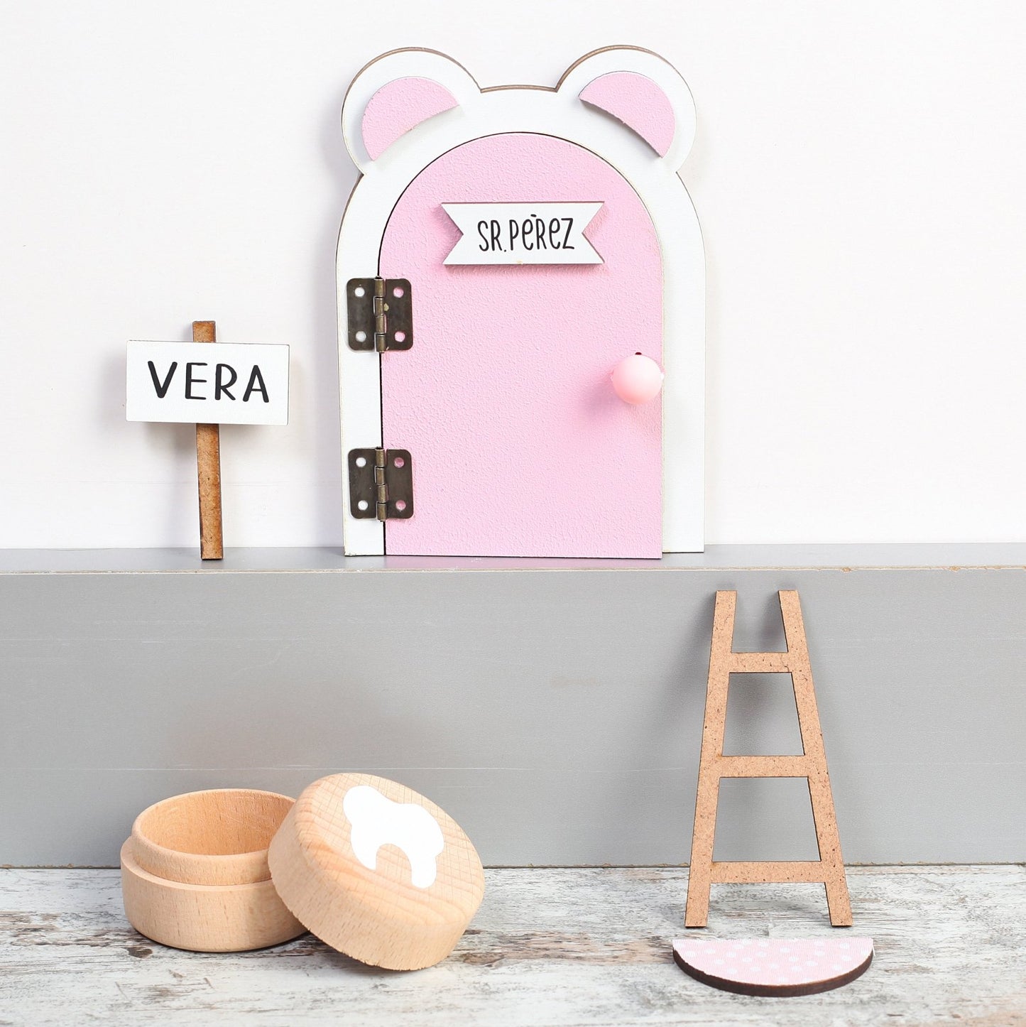 PUERTA RATONCITO PÉREZ · ROSA· - Happy Moments Baby