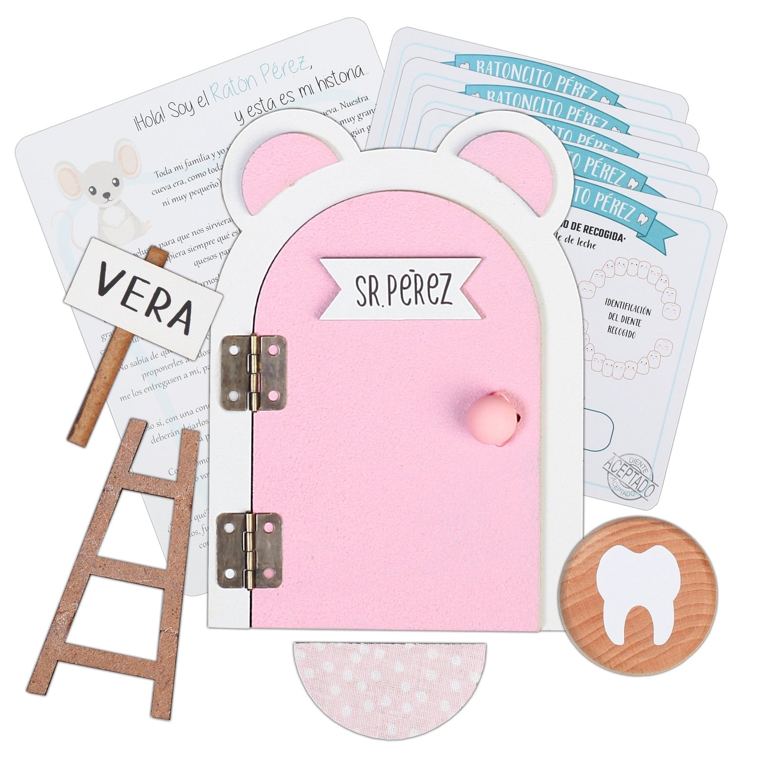 PUERTA RATONCITO PÉREZ · ROSA· - Happy Moments Baby