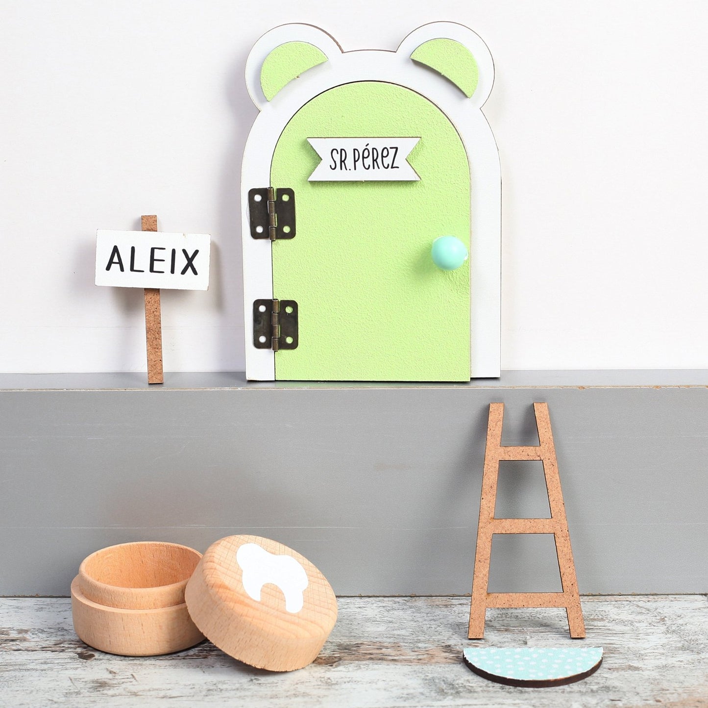 PUERTA RATONCITO PÉREZ ·VERDE· - Happy Moments Baby