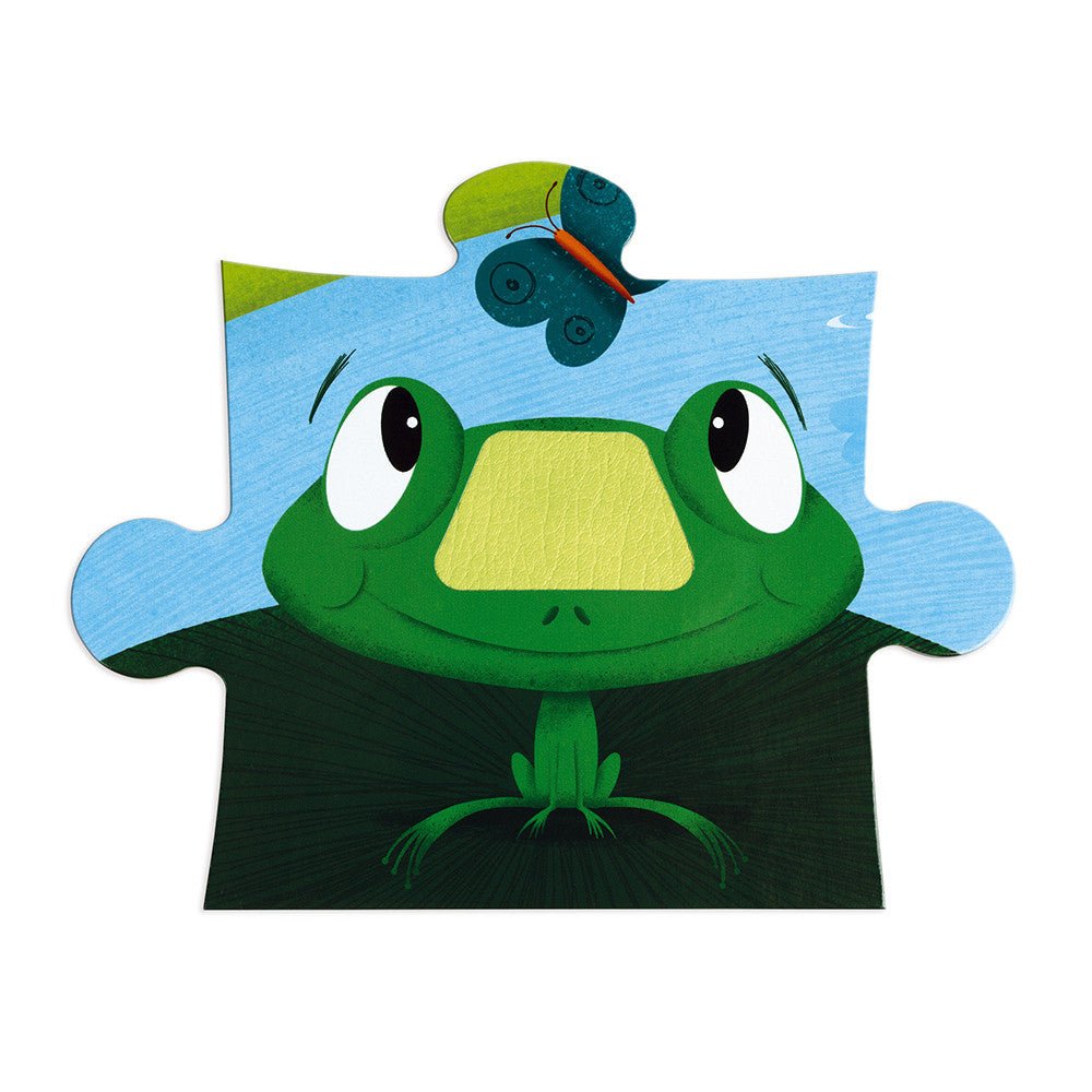 PUZZLE TÁCTIL JANOD ·LOS ANIMALES DE LA GRANJA 20 PIEZAS· - Happy Moments Baby
