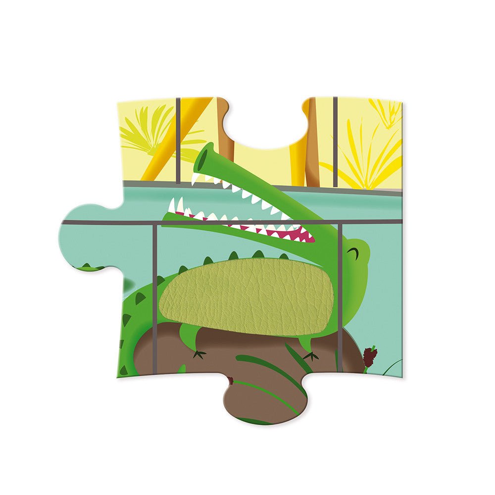 PUZZLE TÁCTIL JANOD ·UN DÍA EN EL ZOO 20 PIEZAS· - Happy Moments Baby
