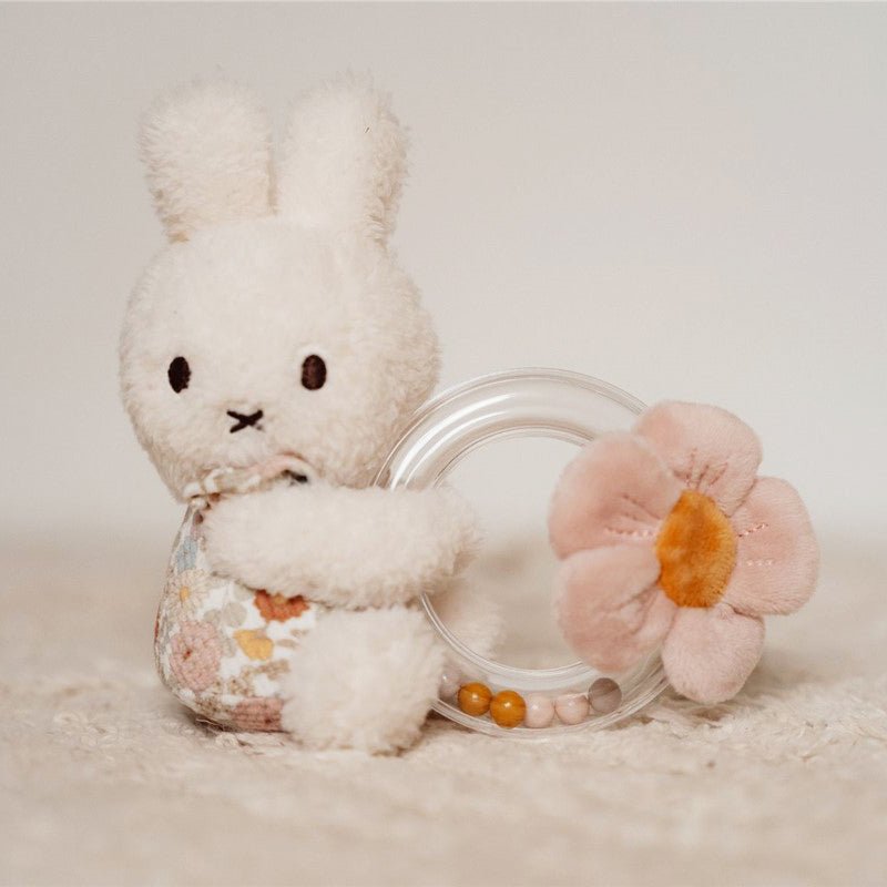 SONAJERO DE TELA LITTLE DUTCH ·MIFFY VINTAGE FLOWERS· - Happy Moments Baby