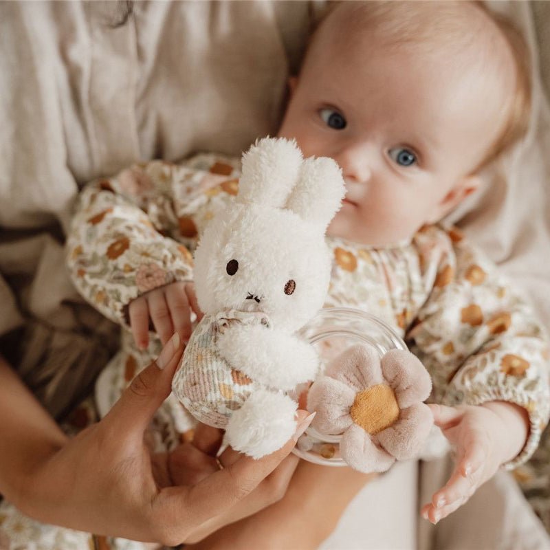 SONAJERO DE TELA LITTLE DUTCH ·MIFFY VINTAGE FLOWERS· - Happy Moments Baby
