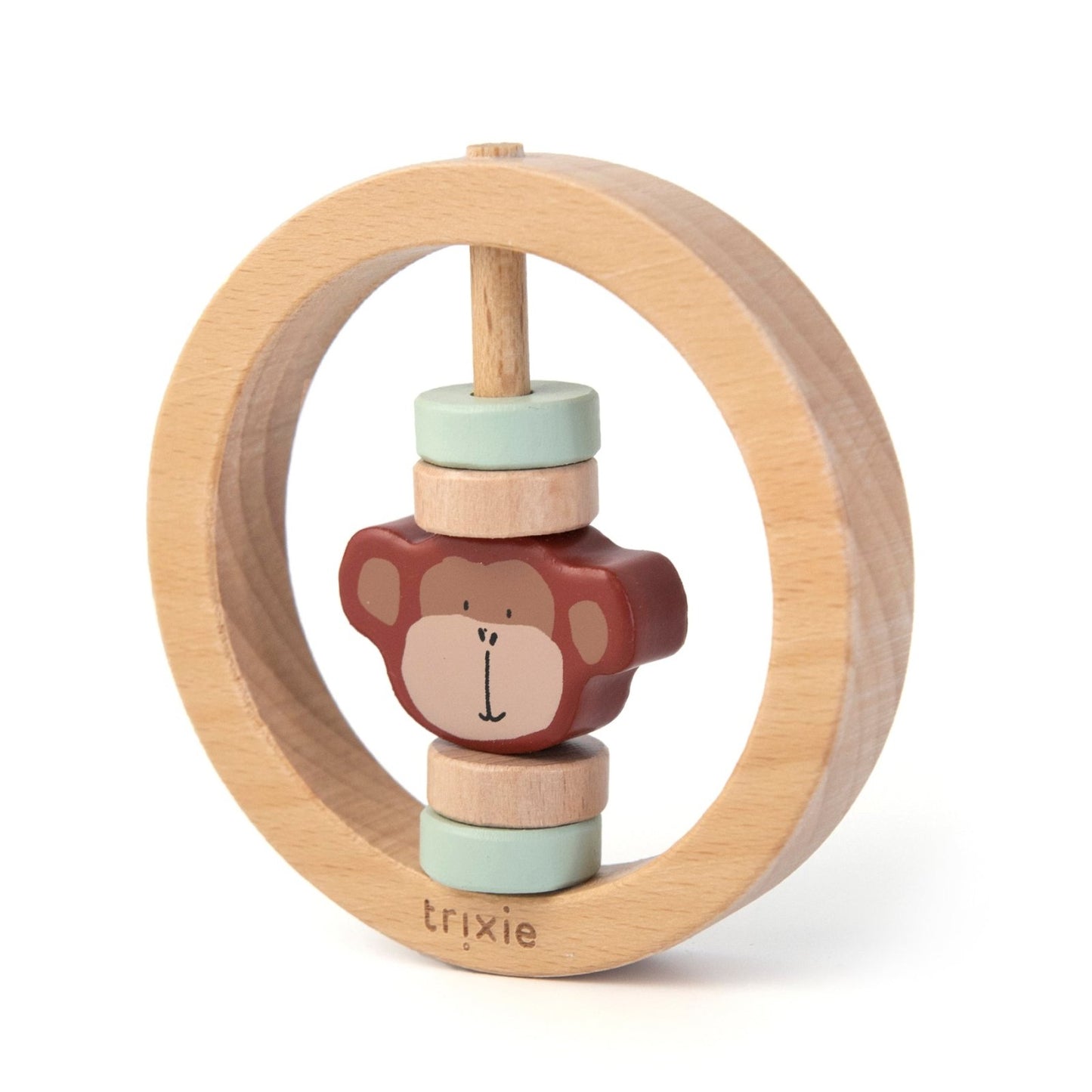 SONAJERO REDONDO MADERA TRIXIE ·MONO· - Happy Moments Baby