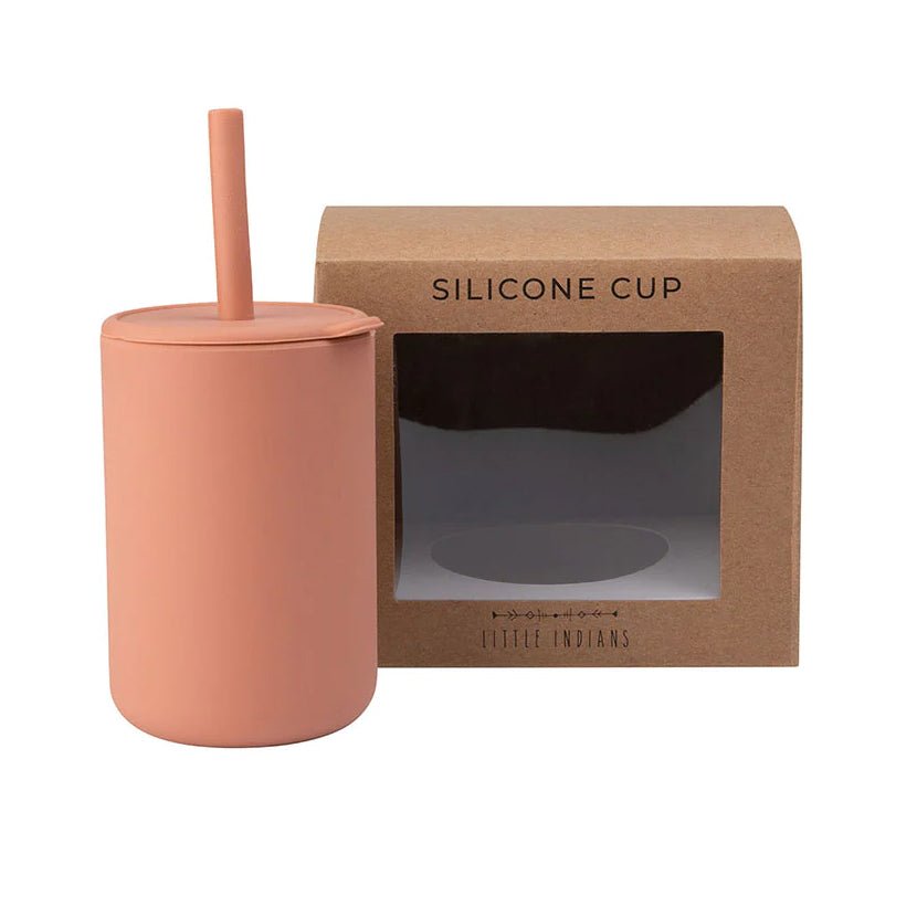 VASO DE SILICONA CON PAJITA ·ÁMBAR· - Happy Moments Baby