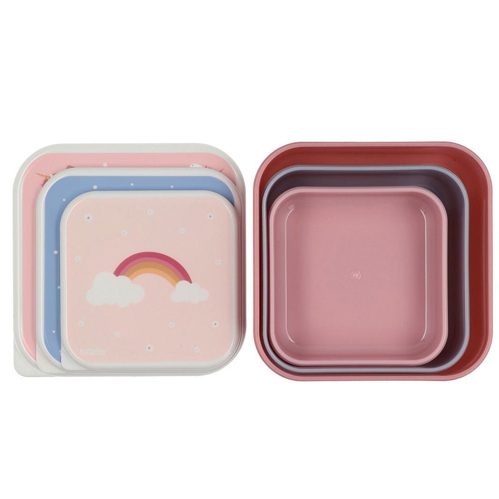 3 FIAMBRERAS CAJITAS ALMUERZO MAGICAL UNICORN· - Happy Moments Baby