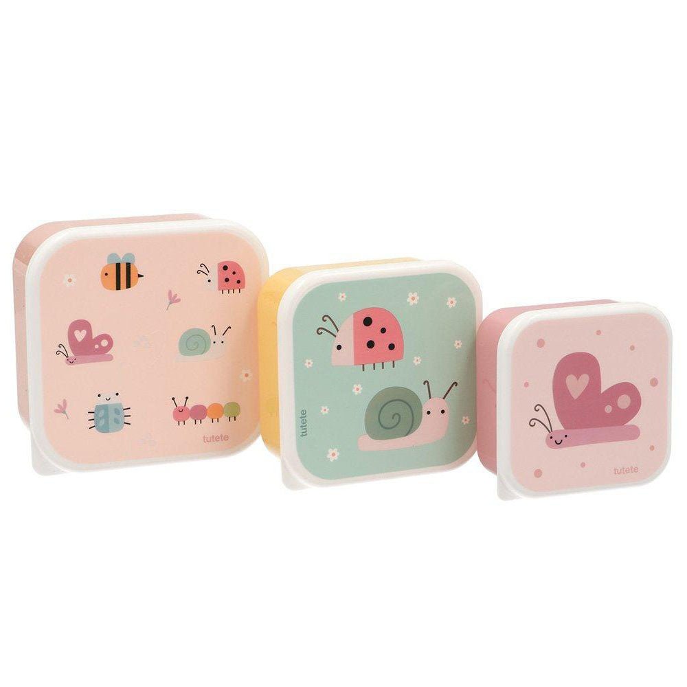 3 FIAMBRERAS CAJITAS ALMUERZO TUTETE ·BUGS· - Happy Moments Baby